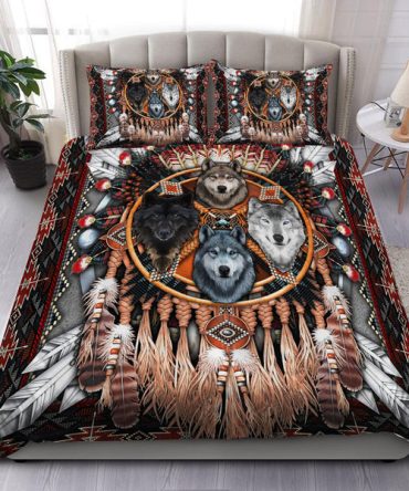 Wolf Native American Bedding Set