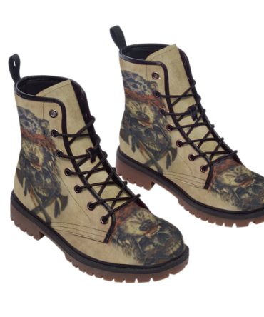 Wolf Warrior Leather Martin Short Boots