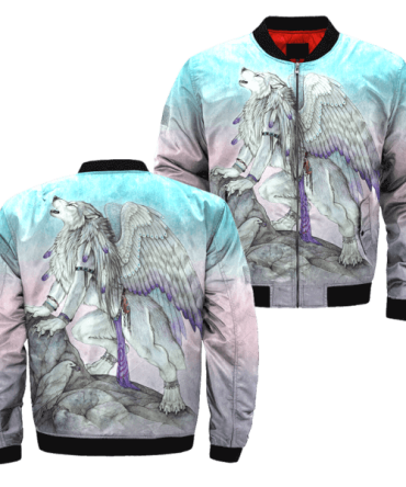 Wolf With Wings Native Bomber Jacket