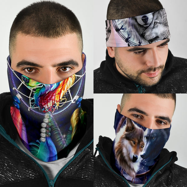 Wolfs Art 3D Print Bandana 3-Pack - Image 4