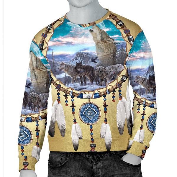 Wolves Dreamcatcher Native American 3D Sweatshirt - Image 4