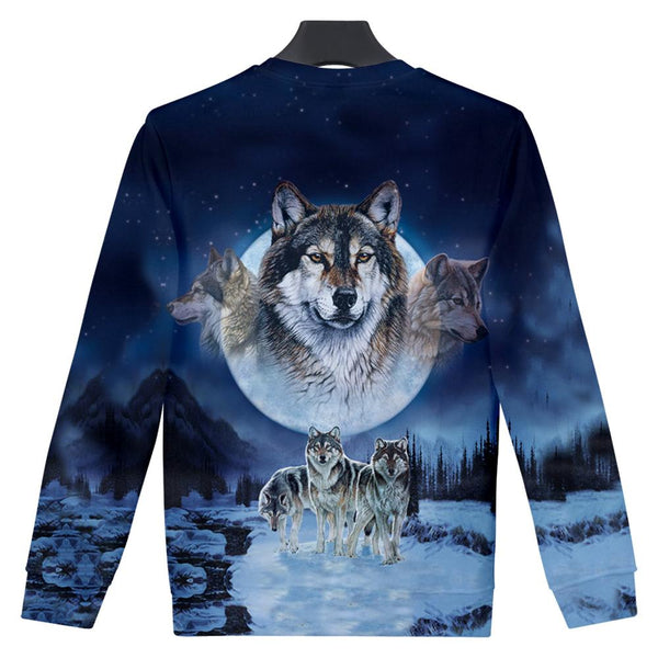 Wolves Native American 3D Sweatshirt - Image 3