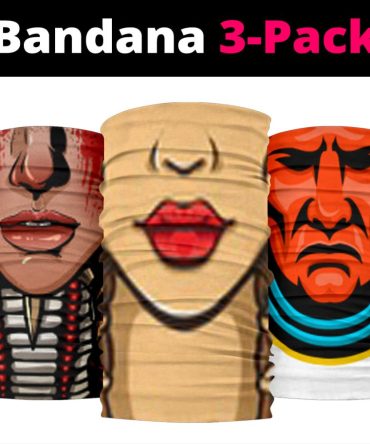 Woman Chief Face Native American Bandala 3-Pack